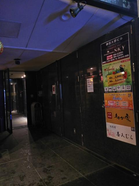 レンタルルーム アンダ(千代田区/ラブホテル)の写真『入居ビル  夜の入口』by ルーリー９nine