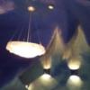 隠家(ajito) HOTEL555御殿場2(御殿場市/ラブホテル)の写真『37号室利用。部屋の天井です。シャンデリアがありますが、独特な雰囲気です。』by キジ