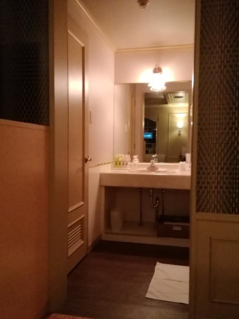hotel GOLF3 厚木(厚木市/ラブホテル)の写真『B301号室利用。洗面所です。ポピュラーな感じです。』by キジ