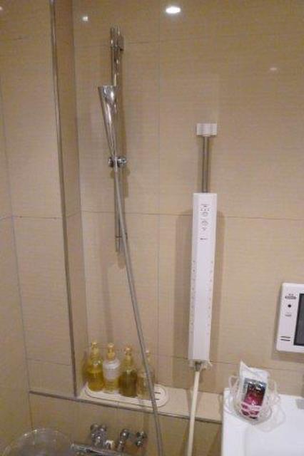 HEART HOTEL(渋谷区/ラブホテル)の写真『205号室（浴室シャワー部分。スライド固定式でヘッドは壁向きでした）』by 格付屋