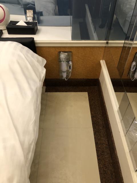 HOTEL EXCELLENT(エクセレント)(新宿区/ラブホテル)の写真『203号室 ベッドサイドのデンマ』by サトナカ
