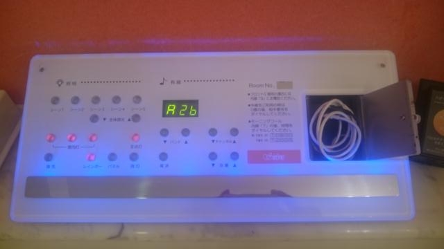 シレーヌ(足立区/ラブホテル)の写真『202号室　ベッド上部のコントロールパネル（照明、有線放送、携帯充電器がビルトイン）』by YOSA69