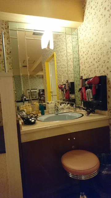 デザインホテル ミスト(横浜市中区/ラブホテル)の写真『403号室 テレビの右手に洗面所』by なめろう