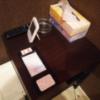 レンタルルームきらら(台東区/ラブホテル)の写真『３号室テーブルまわり．ティッシュしかない．テレビはありました．』by Kenny
