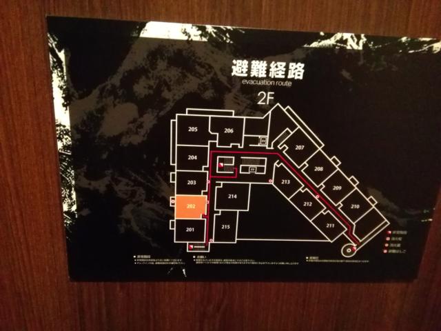 ホテル ニューヨーク(横浜市鶴見区/ラブホテル)の写真『202号室利用。部屋割りはこんな感じ。かなりな部屋数です。』by キジ