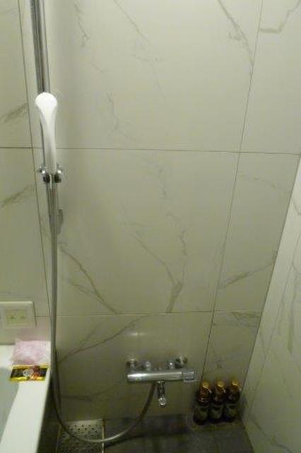 ホテルモアナ(新宿区/ラブホテル)の写真『506号室（シャワー部分。スライド固定式でヘッドは壁向き）』by 格付屋