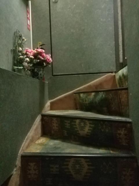 TOKI（とき）(大田区/ラブホテル)の写真『6号室利用。階段と踊り場❗恐ろしい暗さと絨毯の傷み具合❗おどろおどろしいです。』by キジ