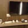 ホテル大山(新宿区/ラブホテル)の写真『106号室 テレビとお茶など(湯沸かしポットは故障していました)』by 舐めたろう
