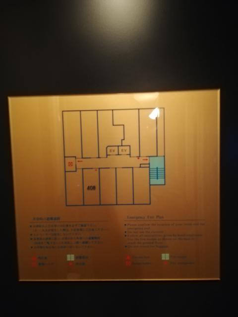 ＸＯ歌舞伎町(新宿区/ラブホテル)の写真『408号室　避難経路図』by ところてんえもん