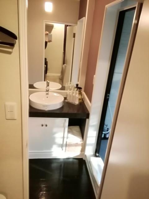 HOTEL CUE PLUS厚木(厚木市/ラブホテル)の写真『303号室(20,3)利用。洗面所です。』by キジ