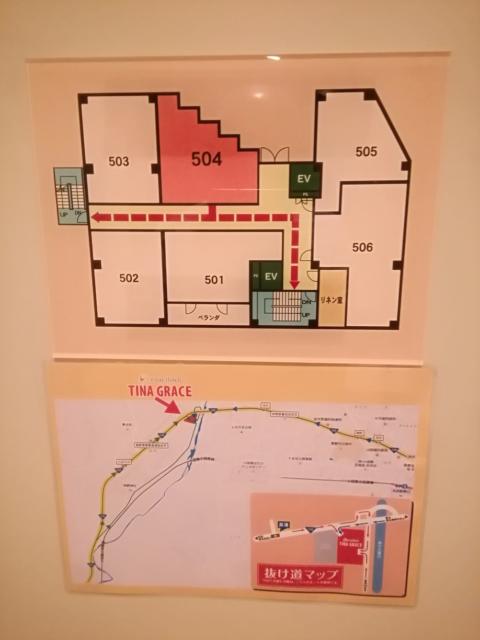 レステイ ティナグレイス(秦野市/ラブホテル)の写真『504号室利用(20,8)避難経路と部屋の配置。』by キジ