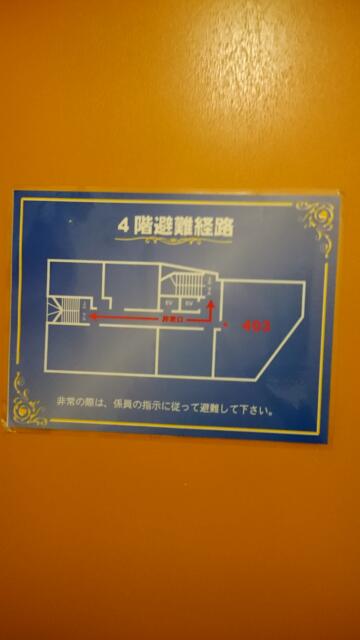ミンク町田(相模原市/ラブホテル)の写真『403号室の避難経路図』by angler