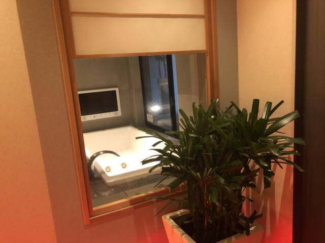 HOTEL SENSE(センス)(新宿区/ラブホテル)の写真『201号室　部屋から見た浴室』by akky1975