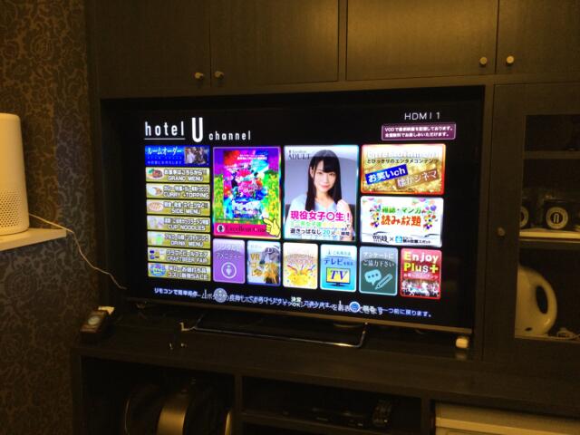 ホテル U(文京区/ラブホテル)の写真『201号室 壁掛け大型画面TV』by ACB48