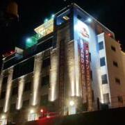 HOTEL ARTIA DINOSAUR(岐阜市/ラブホテル)の写真『夜の外観』by キセキと呼ぶ他ない