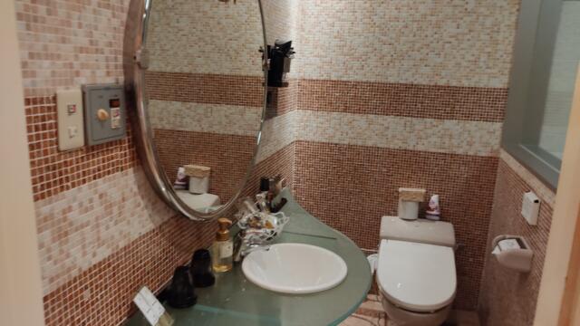 HOTEL PARIS(パリス)(渋谷区/ラブホテル)の写真『104号室〜　トイレ＆洗面所』by ところてんえもん