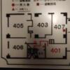 ドルフィン(新宿区/ラブホテル)の写真『401号室　避難経路図』by ところてんえもん