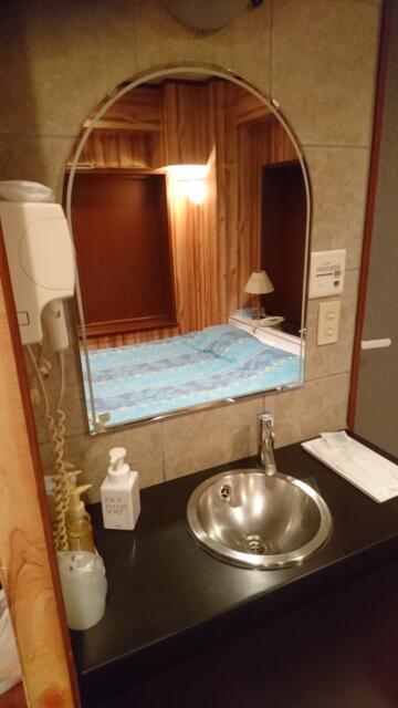 ドルフィン(新宿区/ラブホテル)の写真『103号室（洗面台はベッドの隣）』by 格付屋