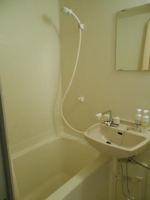 HOTELプレジール立川(立川市/ラブホテル)の写真『408号室、浴槽とシャワーなど』by もんが～