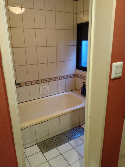 サンモリッツエコ(台東区/ラブホテル)の写真『121号室 洗面所から浴室を眺める。浴室は洗面所のすぐ脇ににあります。』by きょうけん