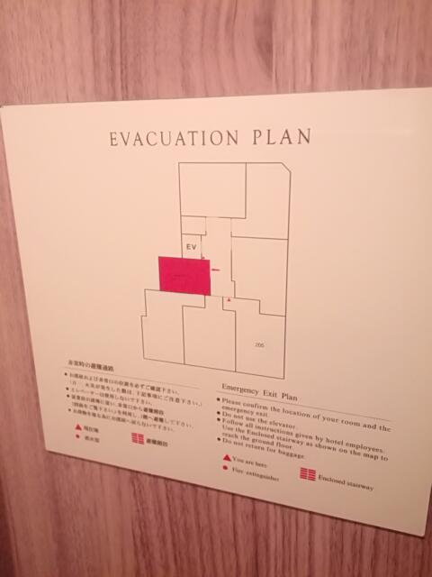 サナ・リゾート(葛飾区/ラブホテル)の写真『205号室、避難経路と見取図です。(22,4)』by キジ
