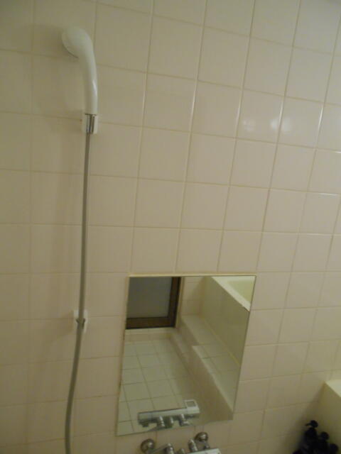 キャメルイン ウエスト(立川市/ラブホテル)の写真『227号室、浴室のシャワーと鏡』by もんが～