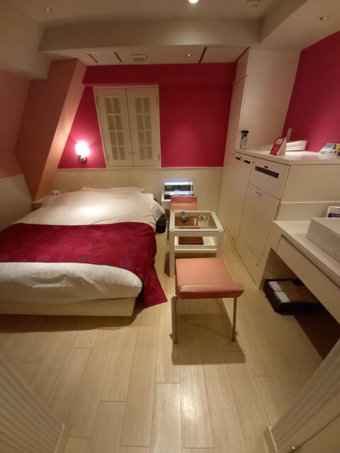 HOTEL ZERO MARUYAMA(渋谷区/ラブホテル)の写真『501号室のくつぬぎからの室内全景』by angler
