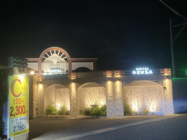 HOTEL GINZA（ギンザ）(いわき市/ラブホテル)の写真『夜の外観』by まさおJリーグカレーよ
