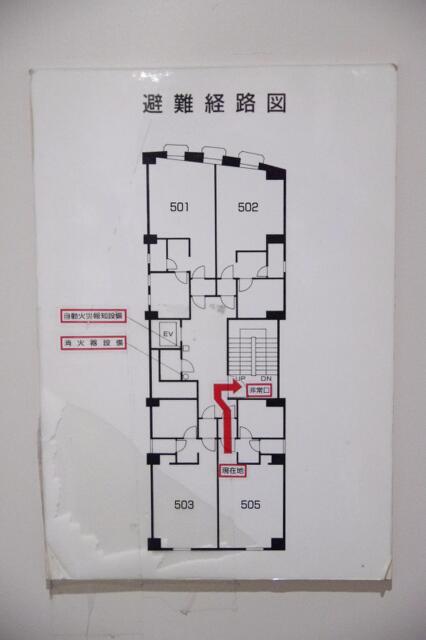HOTEL STAY YOKOHAMA(横浜市中区/ラブホテル)の写真『505号室　避難経路図』by マーケンワン
