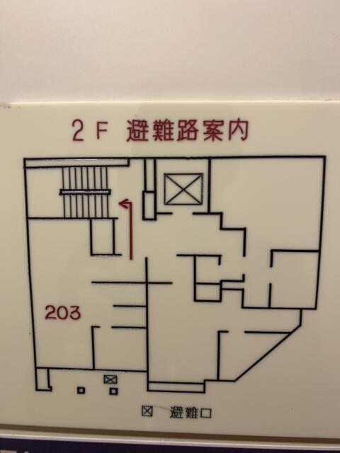 HOTEL MUSIC（ミュージック）(墨田区/ラブホテル)の写真『203号室　避難経路』by 東京都