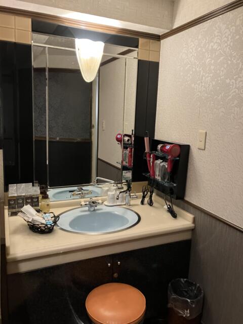 デザインホテル ミスト(横浜市中区/ラブホテル)の写真『601 ベッド脇のスツール付洗面台』by festa9