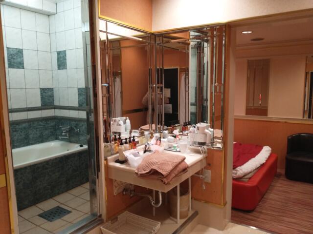 ホテルSAVOY(台東区/ラブホテル)の写真『608号室　洗面台　浴室』by HIRO5007