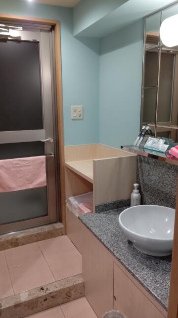 ホテル ラヴィⅡ(川崎市中原区/ラブホテル)の写真『213号室、洗面所とお風呂入口』by Sparkle
