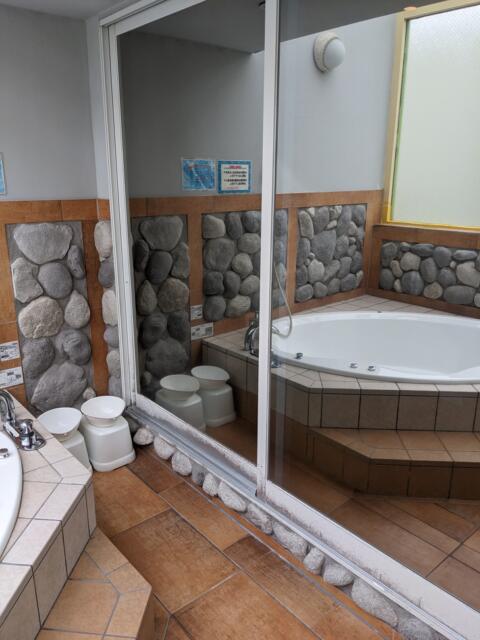 ホテル ア・パッション(浜松市/ラブホテル)の写真『２０号室（露天風呂側からみた室内を撮影、マジックミラーになってる。）』by マーシ