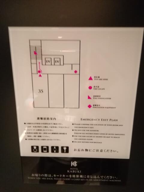 HOTEL KABUKI (ホテル カブキ)(新宿区/ラブホテル)の写真『35号室、部屋の割付です。(23,5)』by キジ