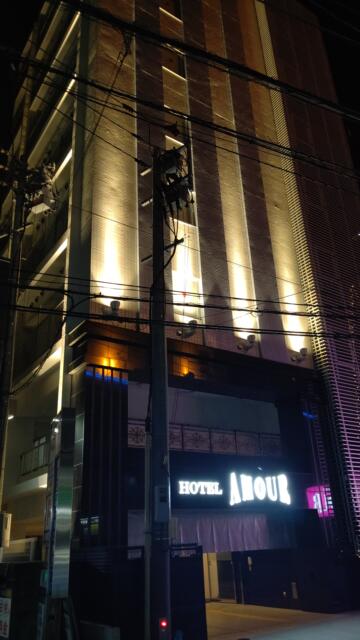 HOTEL AMOUR(アムール)(福岡市中央区/ラブホテル)の写真『夜の外観①』by Sparkle