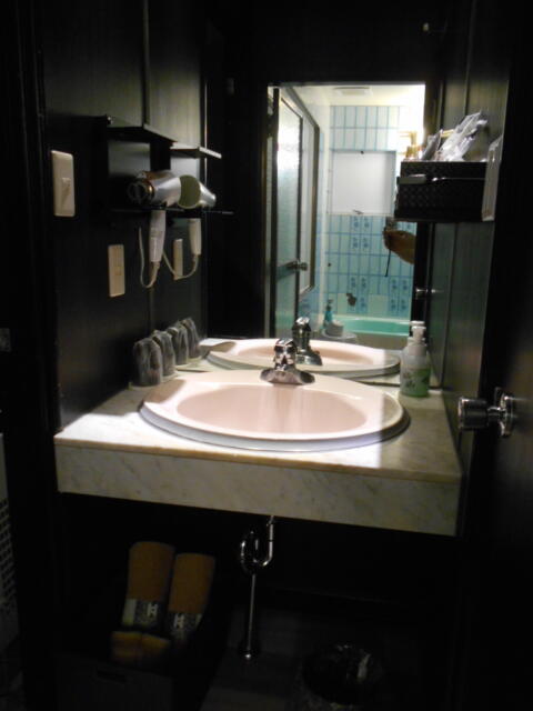 HOTEL M.（エムドット）(嬉野市/ラブホテル)の写真『103号室、洗面台でほとんどの設備は整っている』by 猫饅頭