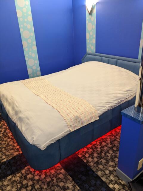 プリティホテル ChuChu(浜松市/ラブホテル)の写真『１１３号室（ベッド（拡大））』by マーシ