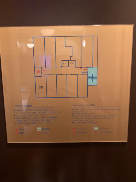 ＸＯ歌舞伎町(新宿区/ラブホテル)の写真『311号室　避難経路図』by 東京都