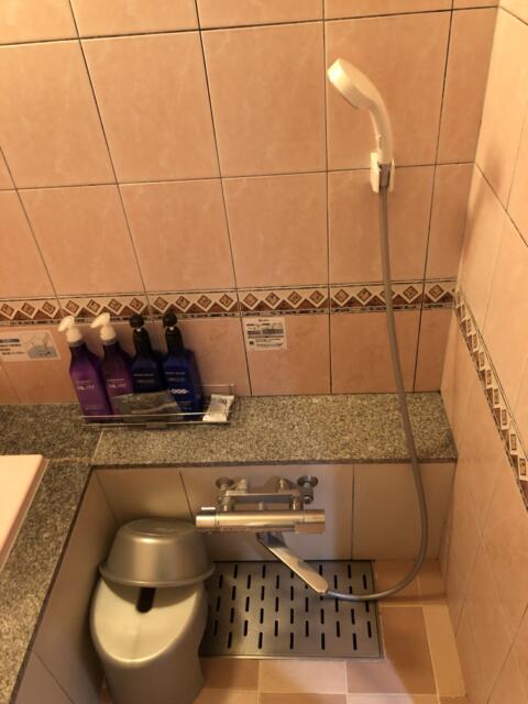HOTEL アムール(台東区/ラブホテル)の写真『シャンプーにボディソープ　あと体を洗うタオル　シャワーは勢いよく出る』by みこすりはん