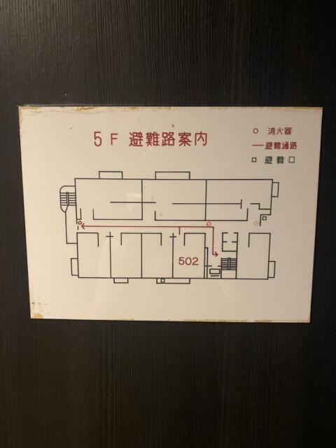 HOTEL GRANDE(川口市/ラブホテル)の写真『502号室(避難経路図)』by こねほ