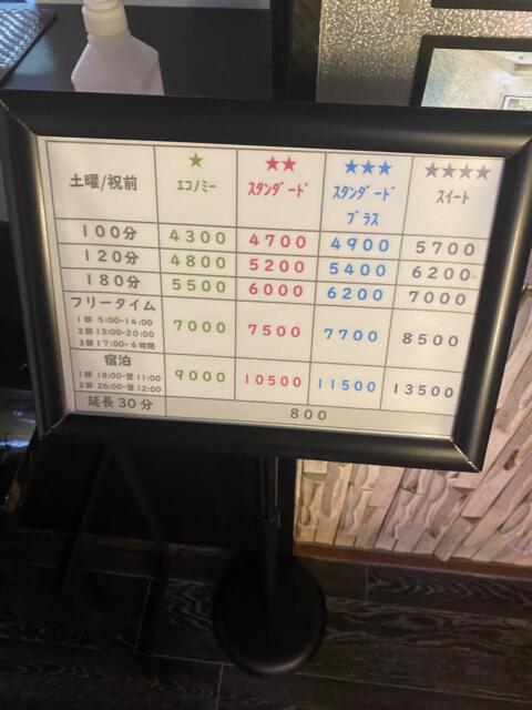 HOTEL grandir(ｸﾞﾗﾝﾃﾞｨｰﾙ)(横浜市南区/ラブホテル)の写真『受付腋の下料金表』by こねほ