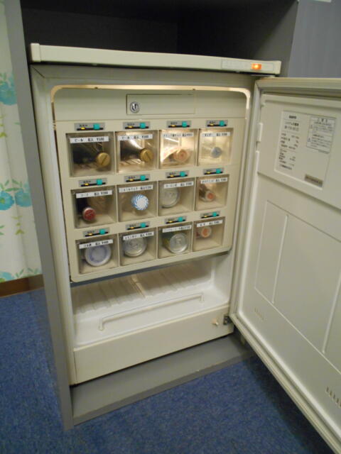 ホテルシティ(立川市/ラブホテル)の写真『201号室、冷蔵庫内には持込用スペースもありました。』by もんが～