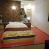 HOTEL MANOA GARDEN（マノアガーデン）(武雄市/ラブホテル)の写真『106号室、ベッドと右にTV、奥に洗面台、トイレ、浴室がある。』by 猫饅頭