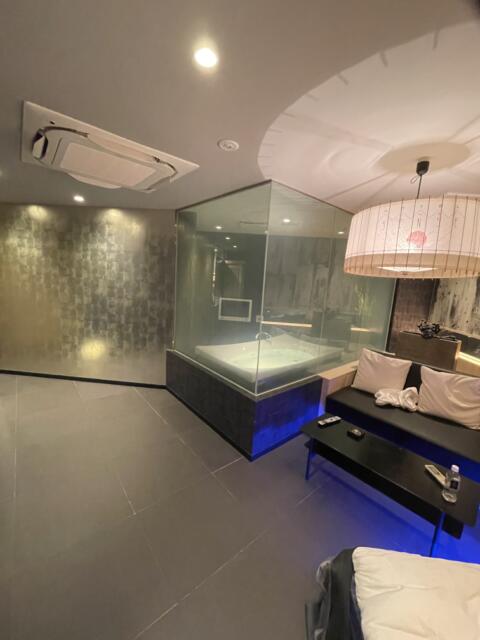 HOTEL SENSE(センス)(新宿区/ラブホテル)の写真『207号室　ベッド側から見た浴室』by ぴろりん