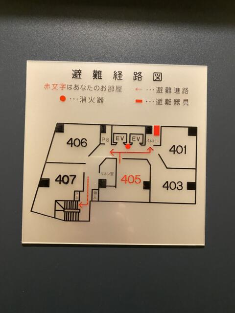 HOTEL CORE 池袋(豊島区/ラブホテル)の写真『405号室(避難経路図)』by こねほ