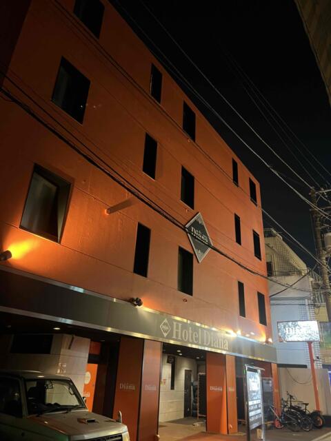 HOTEL Diana (ダイアナ)(台東区/ラブホテル)の写真『夜の外観』by 体系がたこ焼き