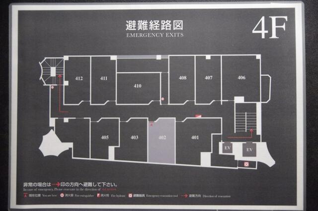 N HOTEL(千葉市中央区/ラブホテル)の写真『402号室　避難経路図』by マーケンワン