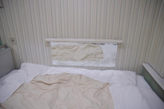 HOTEL STATION リオン(台東区/ラブホテル)の写真『301号室　ベッド横の鏡』by マーケンワン