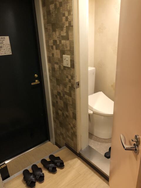 HOTEL アムール(台東区/ラブホテル)の写真『205号室　玄関の隣がトイレ』by みこすりはん